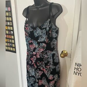 Sequin Floral Dress